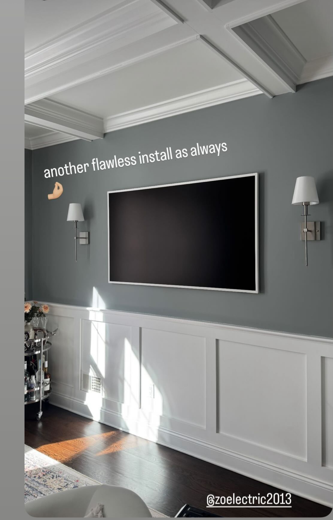 Our Team showed up early on a Monday morning to hang a 65 Samsung TV in Summit, NJ 